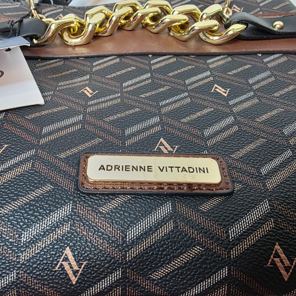 NWT Adrienne Vittadini Signature Collection Strike Satchel - $210 MSRP - Picture 3 of 9
